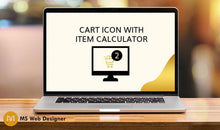 Load image into Gallery viewer, Cart Icon with Item Calculator